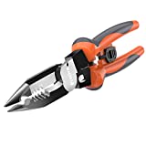 Wire Stripping Crimper Tool, Preciva Wire Stripper Plier, 7-in-1 Multifunction Wire Stripper, Cable Cutter, Snips, Crimpers & Pliers, Hand Plier Tool, Wire Cutting Stripper Tool, Cable Stripping