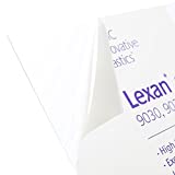 Plastics 2000 Lexan Sheet - Polycarbonate - .030" - 1/32" Thick, Clear, 12" x 12" Nominal