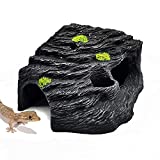 Hamiledyi Reptile Hideout Resin Rock,Reptile Habitat Decor,Lizard Hideaway Cave Aquarium Terrarium Decoration for Leopard Gecko Cichlids Spiders Lizards Betta Fish