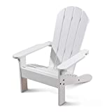 KidKraft Wooden Adirondack Children's Outdoor Chair, Kid's Patio Furniture, White, Gift for Ages 3-8