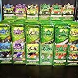 JUICY JAY HEMP WRAPS 6 Mixed Flavors (25 Pack = Total 50 Wraps) with Free Torpedo Tube and Scoop Card