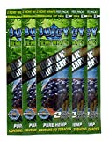 Juicy Jay Hemp Wraps Black and Blueberry (5 Packs, 2 Wraps Per Pack) Total 10 Wraps with ES Scoop Card