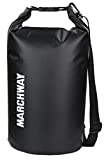 MARCHWAY Floating Waterproof Dry Bag 5L/10L/20L/30L, Roll Top Sack Keeps Gear Dry for Kayaking, Rafting, Boating, Swimming, Camping, Hiking, Beach, Fishing (Black, 40L)