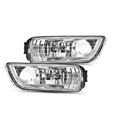 Torchbeam Fog Lights Assembly Replacement for Accord 2007 2006, OE #61559B91B,261509B91B Fog Light with H11 12V 55W Halogen Bulbs Clear Lens