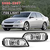 AUTOWIKI Fog Lights For Honda Accord 2006 2007 JDM 4 Door dr Sedan Japan Style Lamp Assembly 1 Pair With Wiring Kit