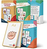 American Sign Language Flash Cards for Toddlers - 180 ASL Flash Cards for Babies, Toddlers, Kids. ASL Flashcards Include Starter, Vocab and Common Words Pack. ASL Cards Have Descriptions and Pictures.