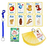 My ASL Alphabet Flash Cards 26 Alphabet Toddlers American Sign Language Flash Cards Set, Learn ASL and it’s a First Alphabet Flash Cards