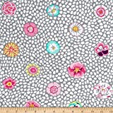 Kaffe Fassett Collective Quarry Guinea Flower Grey, Quilting Fabric by the Yard