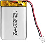 EEMB Lithium Polymer Battery 3.7V 820mAh 653042 Lipo Rechargeable Battery Pack with Wire JST Connector for Speaker and Wireless Device- Confirm Device & Connector Polarity Before Purchase