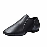 Dynadans Leather Upper Slip-on Jazz Dance Shoe for Women Men's Dance Shoes Black 4M