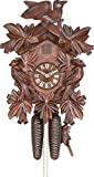 German Cuckoo Clock 8-Day-Movement Carved-Style 13.00 inch - Authentic Black Forest Cuckoo Clock by Hekas
