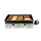 Blackstone 22" Tabletop Grill without Hood- Propane Fuelled – 22 inch Portable Gas Griddle with 2 Burners - Rear Grease Trap for Kitchen, Outdoor, Camping, Tailgating or Picnicking (1666)
