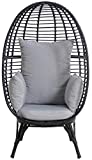 Mōd Furniture POPPYEGG-Gry Poppy Stationary Egg Chair in Gray, White
