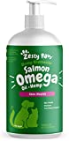 Zesty Paws Salmon Omega Oil + Hemp for Dogs & Cats - with Wild Alaskan Salmon Oil - Omega 3 & 6 Fatty Acids with EPA & DHA for Pets - Supports Normal Skin Moisture & Immune System Function