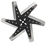 Derale 19115 15" High Performance Stainless Steel Flex Fan Standard Rotation,Black