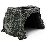 ZHEQOGZH Reptile Rock Hideout Reptile Rock Hide Cave Reptile Hide Away Turtle Hideout for Bearded Dragon Tortoise Small Lizards Fish Amphibians