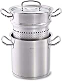 Fissler Original-Profi Collection 2019 Stainless Steel Multipot with Steamer Insert and Lid, 8"