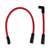 Tavaski 10.4mm 10mm Spark Plug Wire Kit Fit for Harley Davidson Big Twin 1999-2019 FXD Dyna Softail, Replace DYNA-409RD - Red Silicone