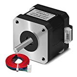 Usongshine Nema 17 Stepper Motor 42BYGH 1.8 Degree 38MM 1.5A 42 Motor (17HS4401S) 42N.cm (60oz.in) 4-Lead with 1m Cable and Connector for DIY CNC 3D Printer