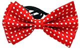 Classic Polka Dot Red Bow-tie Adjustable Formal Tuxedo Bow Tie For Valentines Day