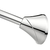 Moen CSR2172CH 5-Foot Adjustable Tension Single Curved Shower Curtain Rod, Chrome