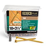 Deck Plus 48422 Wood Screws #10 x 3-1/2", Tan, 5lb Box