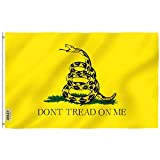 Anley Fly Breeze 3x5 Foot Don't Tread On Me Gadsden Flag - Vivid Color and Fade Proof - Canvas Header and Double Stitched - Tea Party Flags Polyester with Brass Grommets 3 X 5 Ft