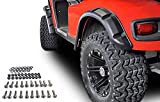 Huskey 4PCS EZGO TXT Golf Cart Fender Flares for 1996-2013 G&E Models, Constructed of Impact-Resistant ABS Plastic and Recommended for Lifted Golf cart with Offroad Tires