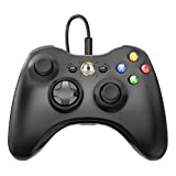 Wired Controller Compatible with Xbox 360/Slim PC Windows 10/8/7 BLACK