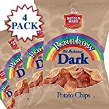 Better Made Rainbow Old Fashioned Dark Potato Chips - (4) x 7.5oz Bags - (Pack of 4) - Crispy, Crunchy, Salty Snacks Made From Fresh Potatoes - Gluten Free - Family Owned and Operated