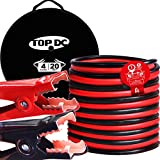 TOPDC 4 Gauge 20 Feet Jumper Cables for Car, SUV and Trucks Battery, Heavy Duty Automotive Booster Cables for Jump Starting Dead or Weak Batteries with Carry Bag