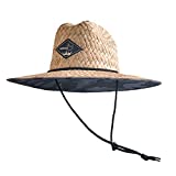 Men's Classic Straw Hat,Outsider Sun Protection Straw Lifeguard Hat UPF 50+ Sun Hat with Wide Brim (Camo Print, Large)