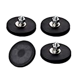 ULIBERMAGNET 4Pack Rubber Coated Neodymium Magnets, Strong 24LB M6 Male Thread Stud, Anti-Scratch Mounting Magnets with Stud for Mounting led Lighting, Fixtures, Holding Tools and Organiazation