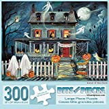 Bits and Pieces - 300 Piece Jigsaw Puzzle for Adults 18" X 24" - Enter If You Dare - 300 pc Haunted House Halloween Trick or Treat Jigsaw by Artist Ruane Manning