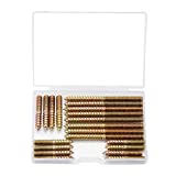 Minimprover 20Pack 1/4"-20 x 1-1/2" & 3" Hanger Bolts Double Headed Bolt Self-Tapping Screws Bolt for Pet Furniture, Outdoor Furniture, Household Furniture, Solid Wood Furniture