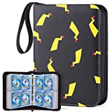 WEWOW Carrying Case Binder for Pokemon Cards, Card Collector Album Holder Fits 400 Cards with 50 Removable Sheets, 4 Pocket Card Binder Book Folder Organizer for Trading Cards.