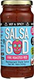 Salsa God Hot Fire Roasted Red Salsa, 16 oz