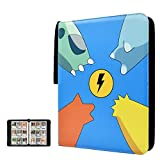 9 Pocket Trading Card Binder，Card Book Collection Holder Binder Carrying Cases With 50 Sleeves Included Holds Up To 900 Card