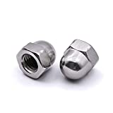 5/16-18 Acorn Hex Cap Dome Head Nuts, 304 Stainless Steel 18-8, Plain Finish, Pack of 25