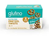 Glutino Gluten Free Pretzel Twists Snack Pack, Salted, 1 Oz, Pack of 8, Totally 8 Oz