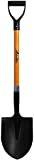 Ashman Round Shovel (1 Pack) - D Handle Grip with 41 Inches Long Shaft with a Durable Handle – Heavy Duty Blade Weighing 2.2 pounds – Orange Shovel with a Solid Build.