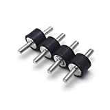 MY MIRONEY 4-Pack 20 x 15mm Rubber Vibration Isolator Mount Shock Absorber with M6 x 18mm Studs