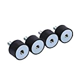 Rubber Mounts M6 M8 Cylindrical Rubber Isolator Mounts Shock Absorber Anti Vibration Mount 1/4 Shock Absorption Mount w/Threaded Stud Vibration Isolator Silentblock Car Boat Bobbins, M6 Pack of 4