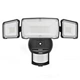 LEPOWER LED Security Lights Motion Sensor Light Outdoor, 38W 4200LM Motion Security Light, Waterproof IP65, 5500K, Full Metal, 3 Head Motion Detected Light for Garage, Porch, Yard (Not Solar Powered)