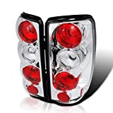 Spec-D Tuning Chrome Housing Clear Lens Tail Lights Compatible with Chevy Suburban Tahoe GMC Yukon XL Denali 2000-2006 L+R Pair Taillight Assembly