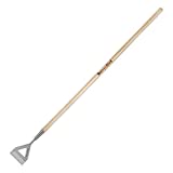 Berry&Bird Dutch Hoe, Stainless Steel Head with Wooden Handle Weeder, Women Heavy Duty Garden Tool for Weeding and Cultivating