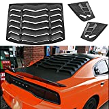 Rear and Side Window Louvers for Dodge Charger 2011-2022 Windshield Sun Shade Cover in GT Lambo Style Matte Black ABS
