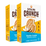 Catalina Crunch Vanilla Crème Keto Sandwich Cookies (2 Pack) 6.8Oz Boxes | Keto Snacks | Low Carb, Low Sugar | Vegan Cookies, Plant Based Protein Cookies | Keto Friendly Foods