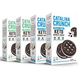Catalina Crunch Chocolate Vanilla (2 ct) and Chocolate Mint (2 ct) Keto Sandwich Cookies Bundle: Keto Cookies, Keto Snacks, Low Carb Cookies 4pk