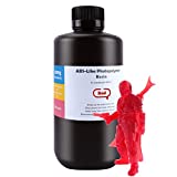 ELEGOO ABS-Like 3D Printer Resin, 405nm UV-Curing LCD Resin High Precision Fast Curing Non-Brittle Standard Photopolymer Resin for LCD Printing Clear Red 1000G